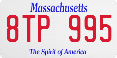 MA license plate 8TP995