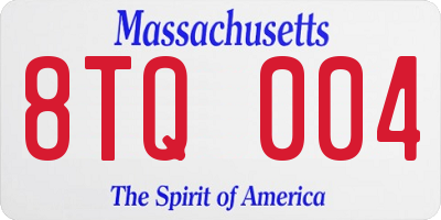 MA license plate 8TQ004