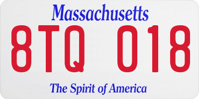 MA license plate 8TQ018