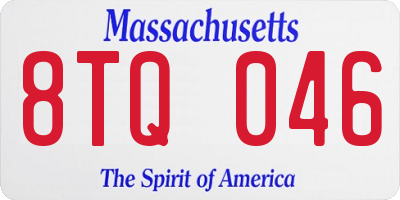 MA license plate 8TQ046