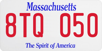 MA license plate 8TQ050