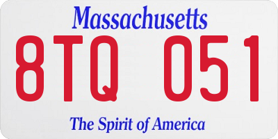 MA license plate 8TQ051