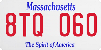 MA license plate 8TQ060
