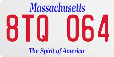 MA license plate 8TQ064