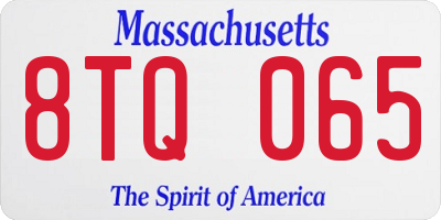 MA license plate 8TQ065