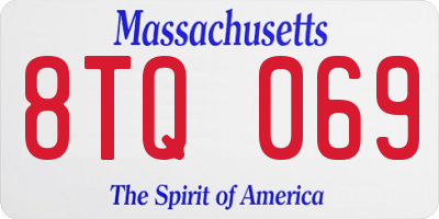 MA license plate 8TQ069