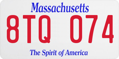 MA license plate 8TQ074