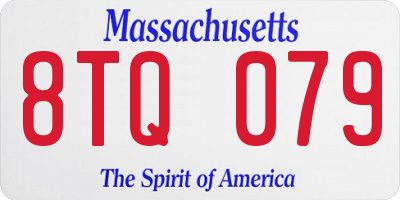 MA license plate 8TQ079