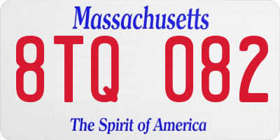 MA license plate 8TQ082