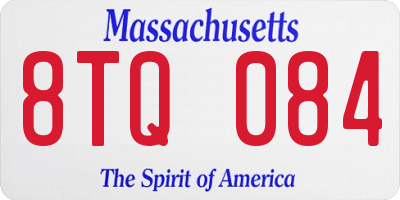 MA license plate 8TQ084