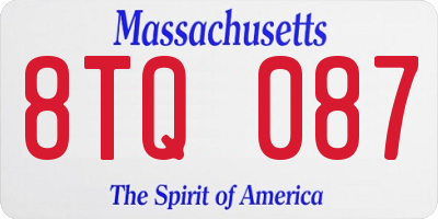MA license plate 8TQ087