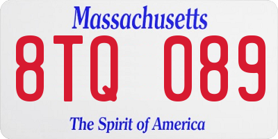 MA license plate 8TQ089