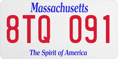 MA license plate 8TQ091