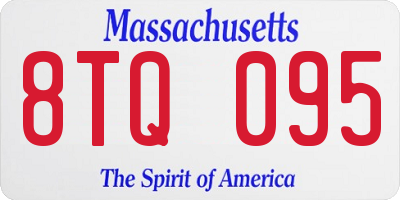 MA license plate 8TQ095