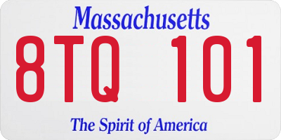 MA license plate 8TQ101