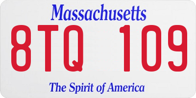 MA license plate 8TQ109