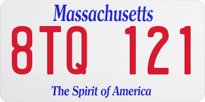 MA license plate 8TQ121