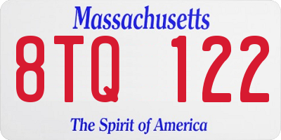 MA license plate 8TQ122