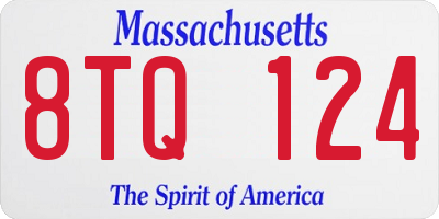 MA license plate 8TQ124