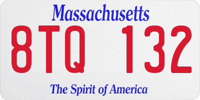 MA license plate 8TQ132