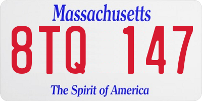 MA license plate 8TQ147
