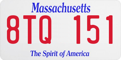 MA license plate 8TQ151