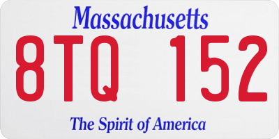 MA license plate 8TQ152