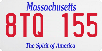 MA license plate 8TQ155