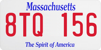 MA license plate 8TQ156