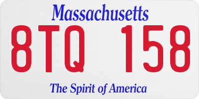 MA license plate 8TQ158