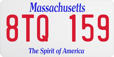 MA license plate 8TQ159
