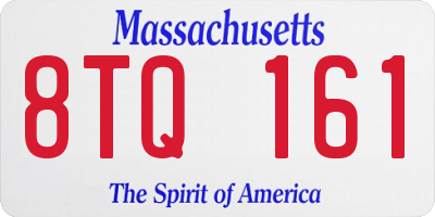 MA license plate 8TQ161