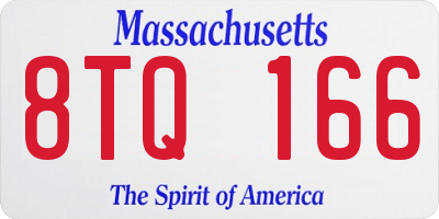 MA license plate 8TQ166