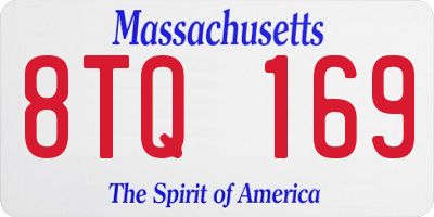 MA license plate 8TQ169