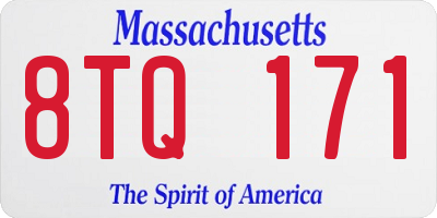 MA license plate 8TQ171