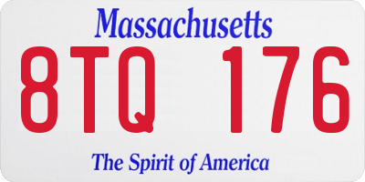 MA license plate 8TQ176