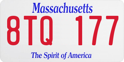 MA license plate 8TQ177