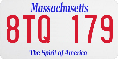 MA license plate 8TQ179