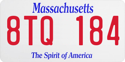 MA license plate 8TQ184