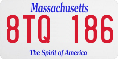MA license plate 8TQ186