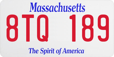 MA license plate 8TQ189