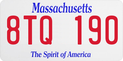 MA license plate 8TQ190