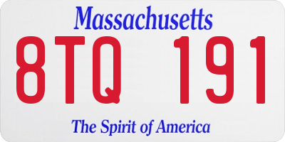 MA license plate 8TQ191