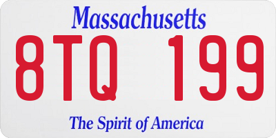 MA license plate 8TQ199