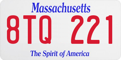 MA license plate 8TQ221