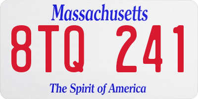 MA license plate 8TQ241