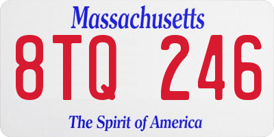 MA license plate 8TQ246