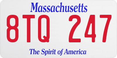 MA license plate 8TQ247