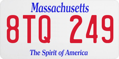 MA license plate 8TQ249