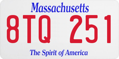 MA license plate 8TQ251
